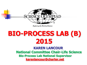 BioProcess Lab - Science Olympiad