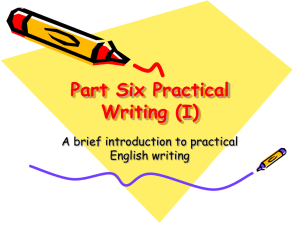 Part Four Practical Writing