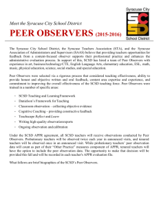 2015-16 Peer Observer Bios - The Syracuse City School District