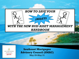 Asset Management - Southeast Mortgagee Advisory Council