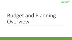 Budget and Planning Overview - Council of Graduate Students