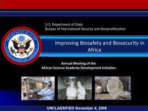 Improving Biosafety and Biosecurity in Africa