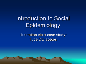 Overview of Social Epidemiology