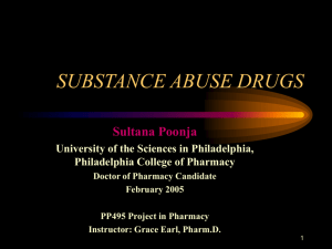 substance abuse drugs - University of the Sciences