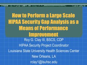 How to Perform a Large Scale HIPAA Security Gap Analysis and as