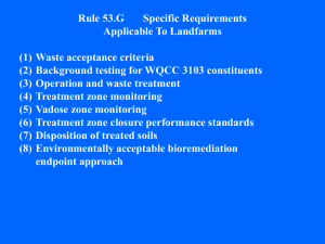 Rule 53.G Specific Requirements Applicable To Landfarms