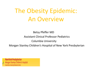 The Obesity Epidemic:An Overview