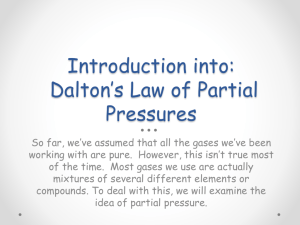Introduction into: Dalton*s Law of Partial Pressures