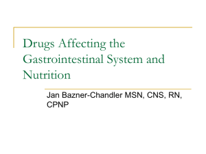Drugs Affecting the Gastrointestinal System and Nutrition