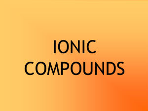 IONIC COMPOUNDS