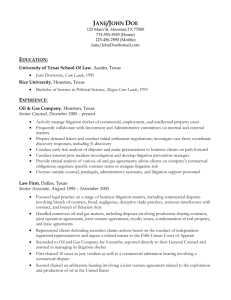 Resume Template - Litigation