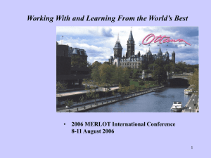 Thursday 11:30 PM - MERLOT International Conference
