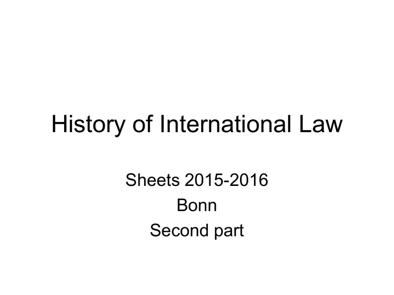 History Of International Law