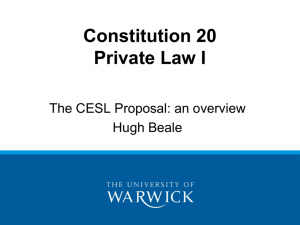 Communication on European Contract Law