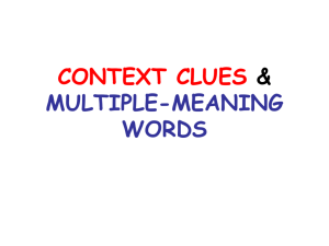 CONTEXT CLUES & MULTIPLE
