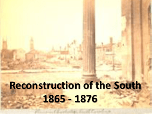 US History Lesson Plan - Reconstruction - 1-13-11