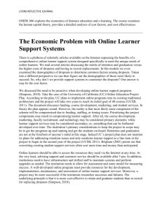 The Economic Problem with Online Learner Support Systems