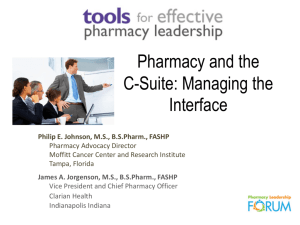 Pharmacy and the C-Suite