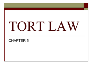Tort Law and Chapter 20