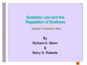 Business Law and the Regulation of Business Chapter 7