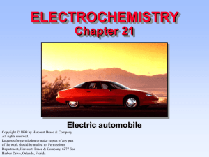 Chapter 21- Introduction to Echem and Cell Potential