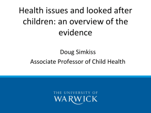 Health issues and looked after children