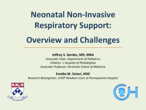 Neonatal Non-Invasive Respiratory Support