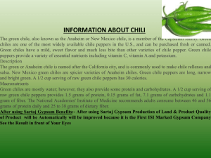 Health benefits of chili peppers