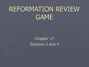 REFORMATION REVIEW GAME