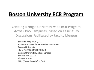 Boston University RCR Program