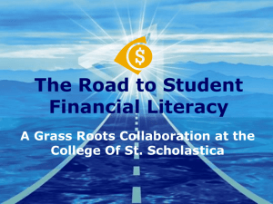 The Road to Student Financial Literacy