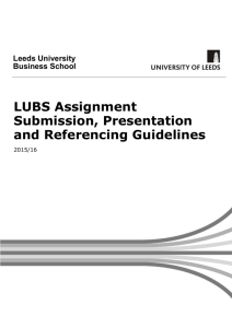 Referencing and submission guidance