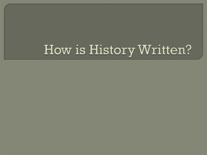 How is History Written?