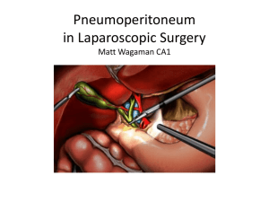 Pneumoperitoneum in Laparoscopic Surgery