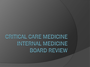 Critical Care Medicine Internal Medicine Board Review