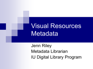Visual Resources Metadata