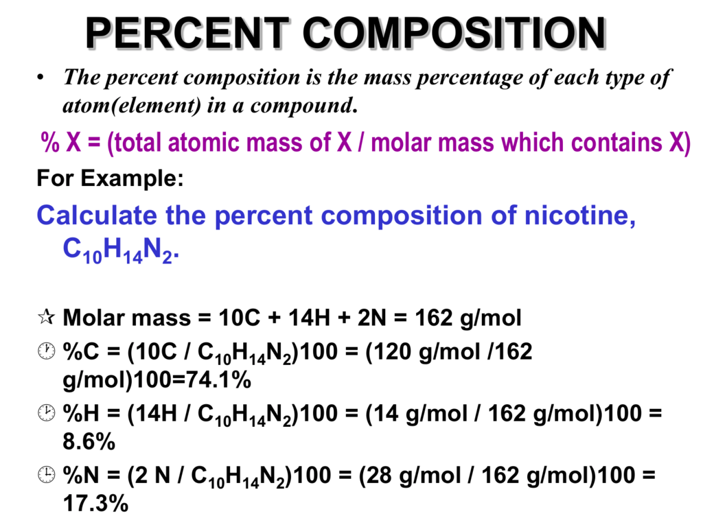 PERCENT COMPOSITION