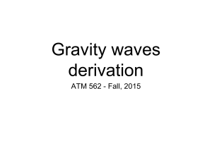 Gravity waves derivation