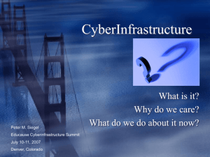 PowerPoint Presentation - CyberInfrastructure