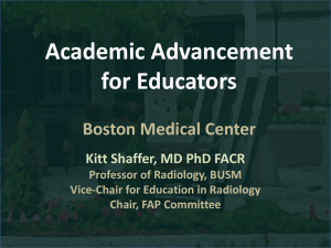Overview of Promotions at Boston University School of Medicine
