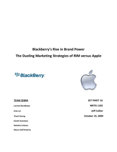 Marketing Case1 – RIM vs Apple