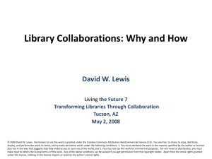 Library Collaborations - University of Arizona Libraries