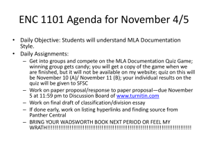 ENC 1101 Agenda for November 4/5