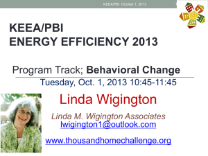 Linda Wigington Behavioral Change