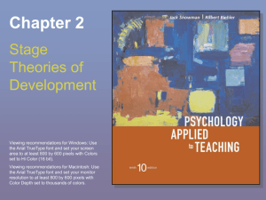 Chapter 2: Stage Theories of Development