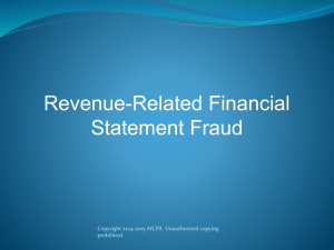 Revenue and Financial Statement Restatements
