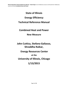 CHP TRM Workpaper Draft, Comments from Opinion Dynamics