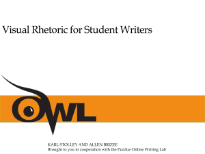Visual Rhetoric for Student Writers - OWL