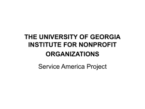 UGA Nonprofit Organizations - Institute for Nonprofit Organizations