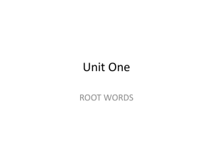 Root Words - SkyView Academy